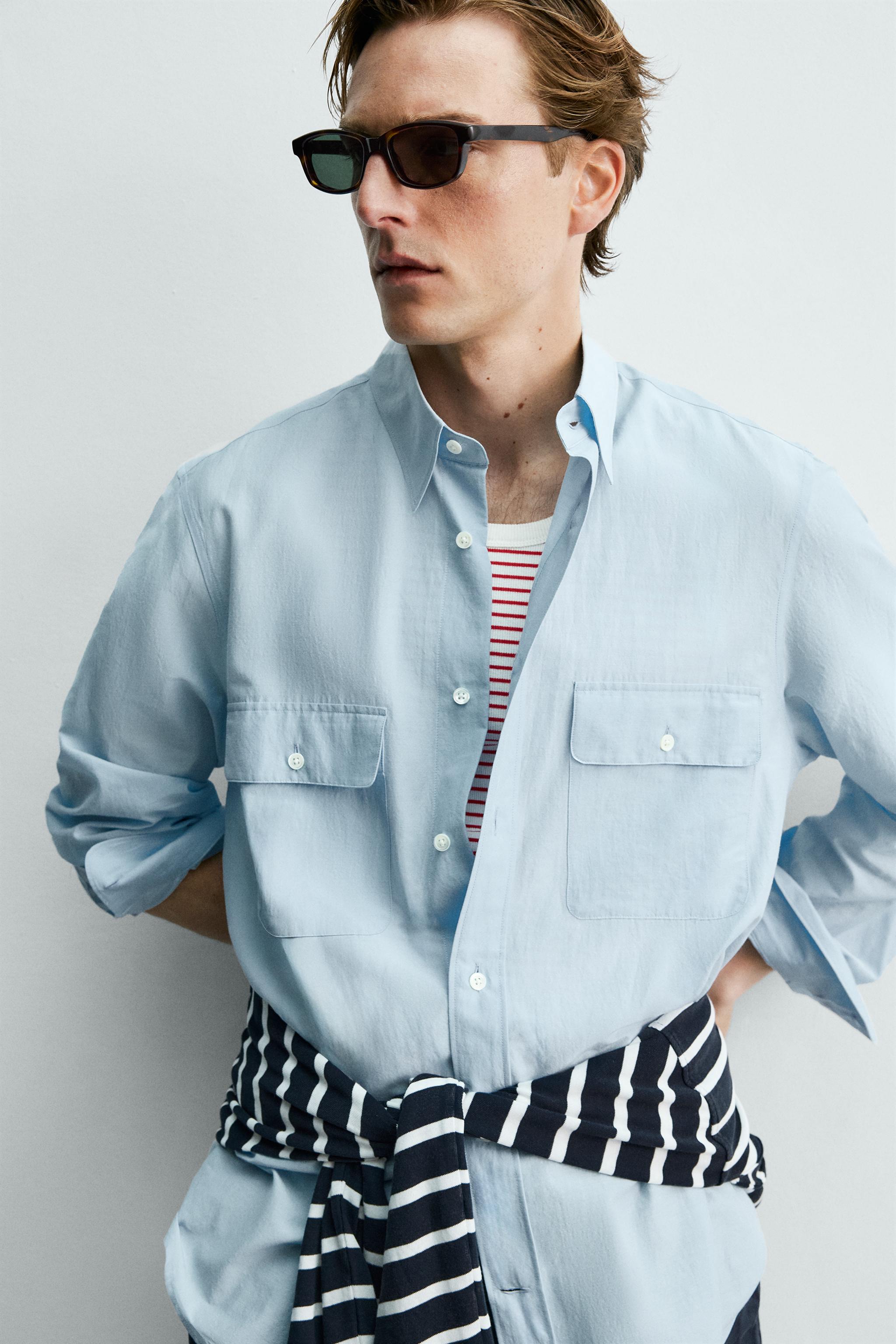 REGULAR FIT FLOWY POCKET SHIRT AARON LEVINE X ZARA